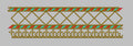 Lattice and Cross Stitch Geometric Border Embroidery Design