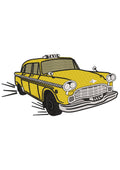 Car Taxi Embroidery Design
