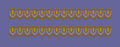 Golden Scalloped Lace Border Embroidery Design