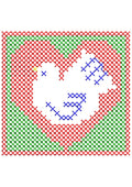 Dove Cross Stitch Embroidery Design