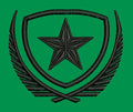 Star Shield Crest Embroidery Design