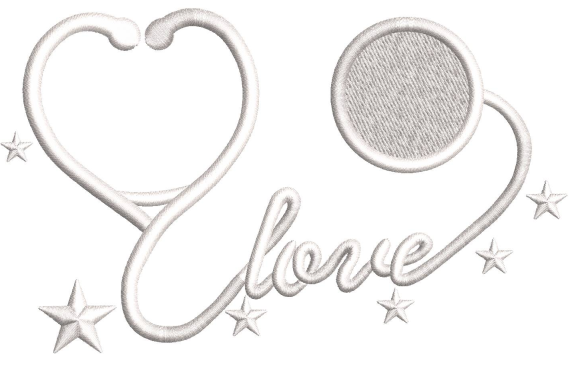 Stethoscope Embroidery Design