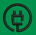 Circular Power Connection Embroidery Design