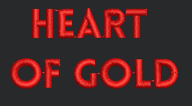 Heart of Gold Embroidery Design