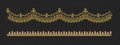 Floral Endless Border Golden Lines Embroidery Design