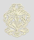 Symmetrical Stylized Floral Motif Embroidery Design