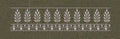 Floral Border White & Tan Embroidery Design