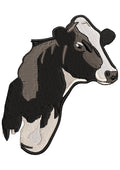 Black Cow Head Embroidery Design