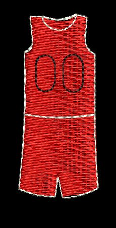 Red Jersey Embroidery Design