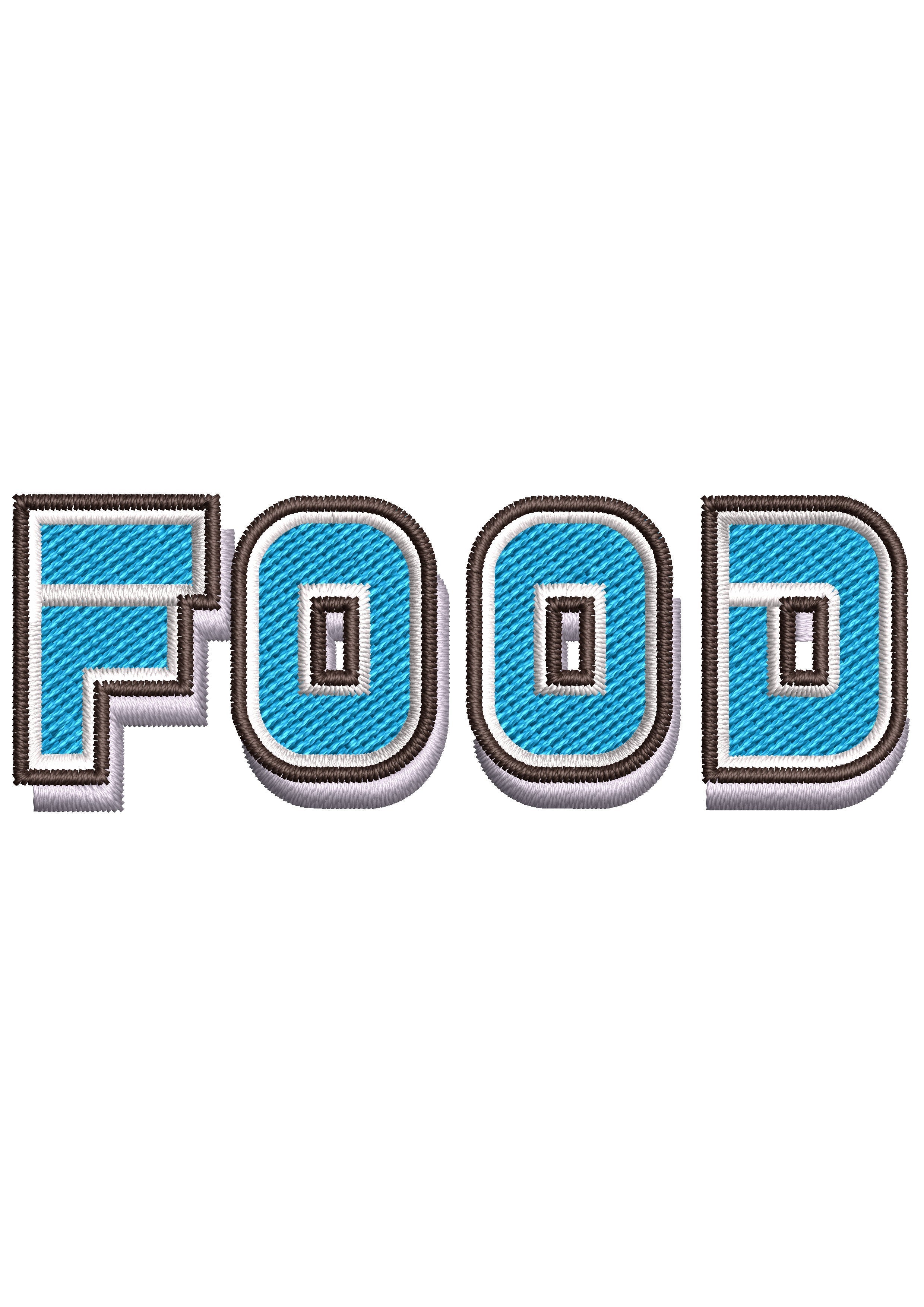 Foodie Embroidery Design