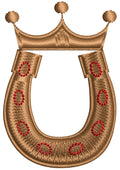 Horse Shoe King Embroidery Design