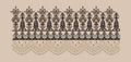 Fleur De Lis Spire Border Embroidery Design
