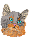 Kitty Head Embroidery Design