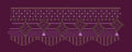 Royal Plum Diamond Lattice Border Embroidery Design