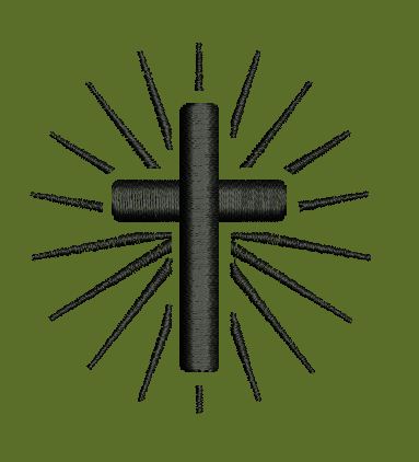 Radiant Cross Motif Embroidery Design