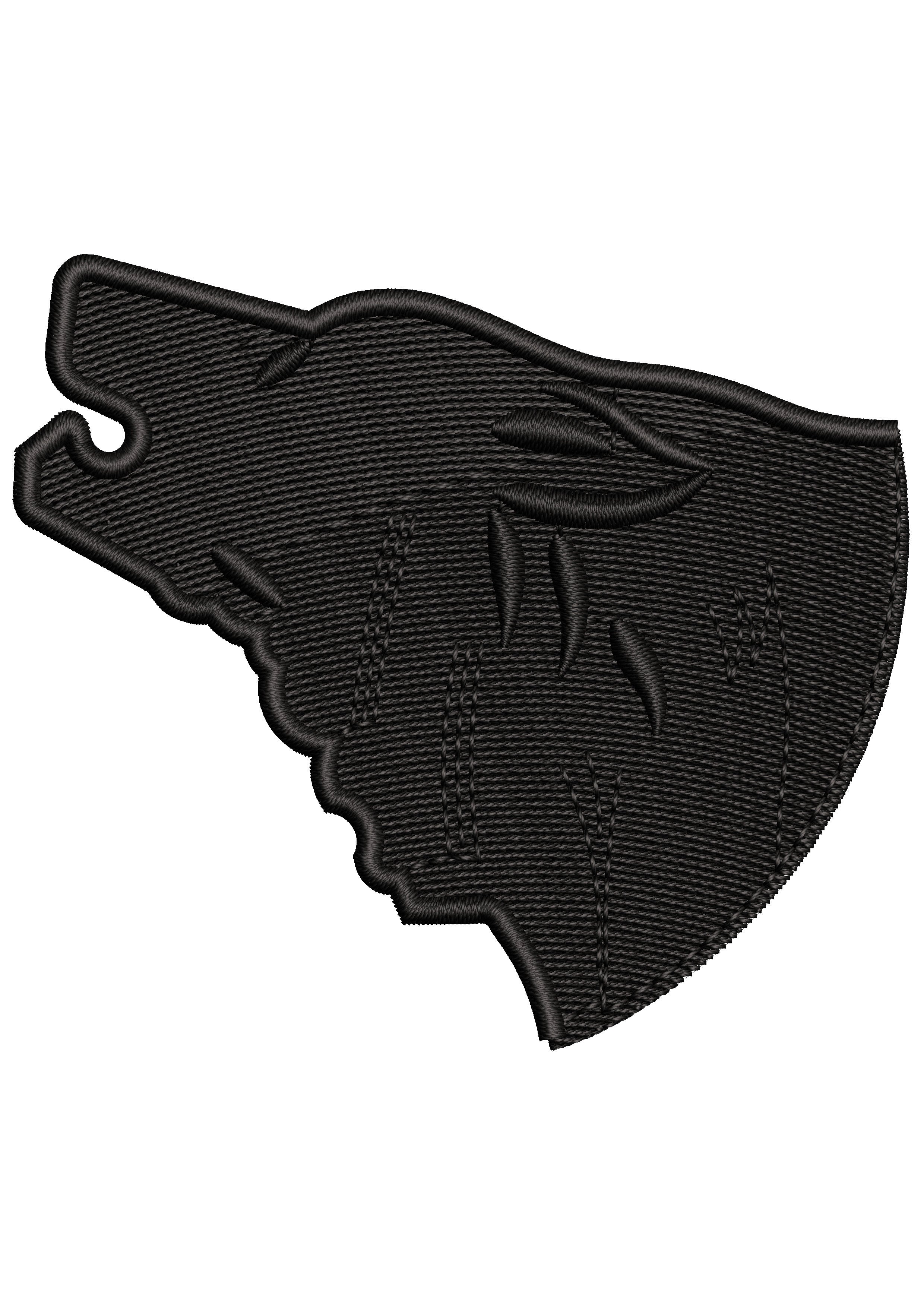 Wolf Head Embroidery Design
