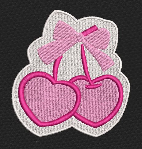 Heartberry Pink & White Embroidery Design