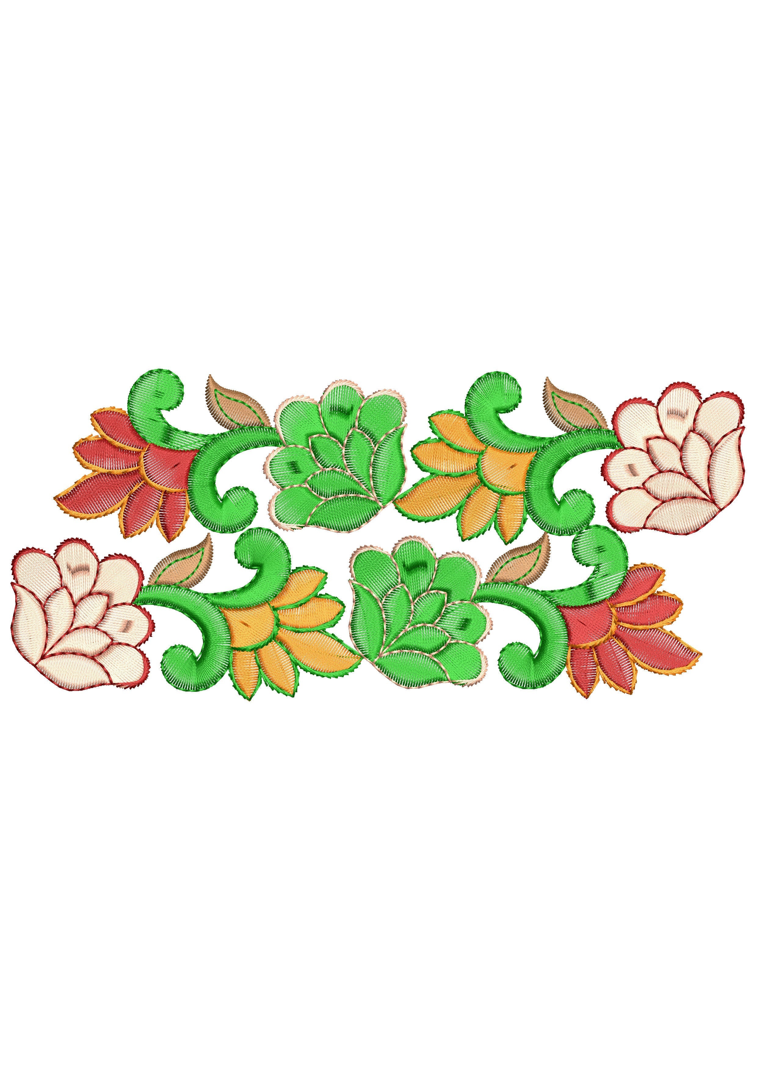 Flower Patti Embroidery Design