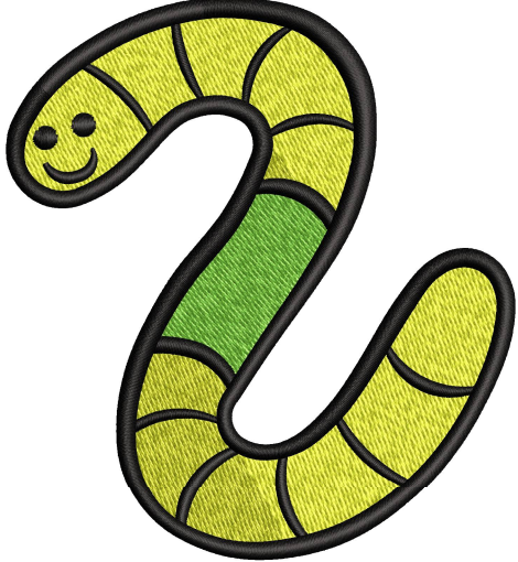 Snak Baby Embroidery Design