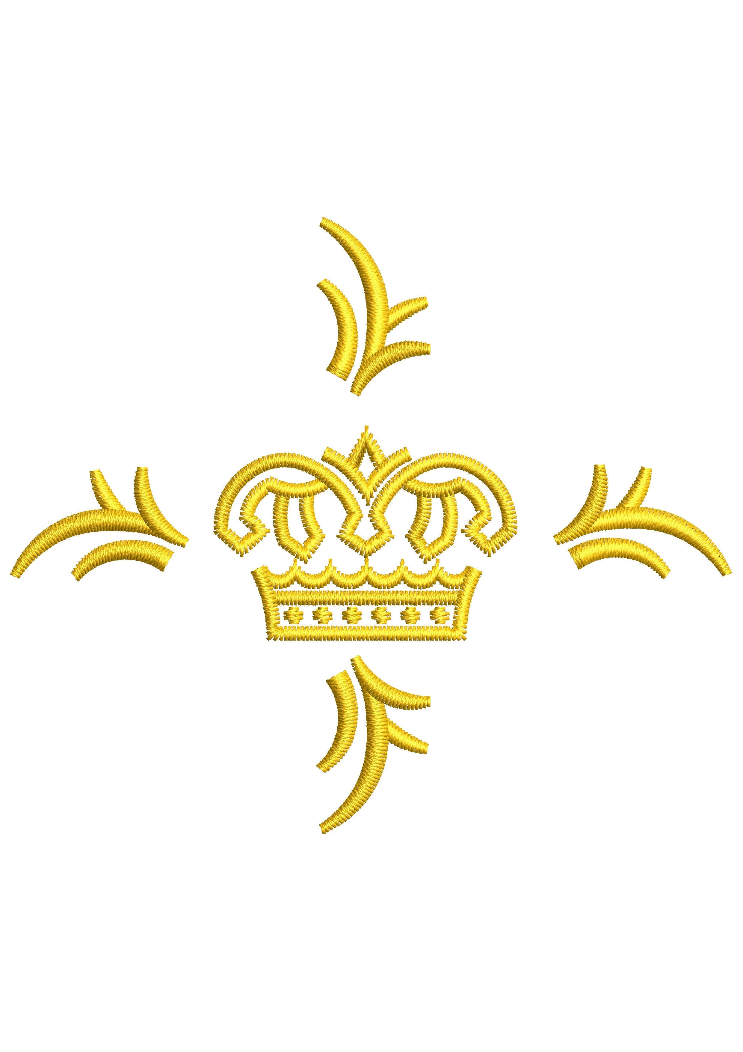 Crown Protect Embroidery Design