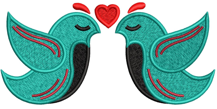 Sparrows Embroidery Design