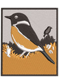 Sparrow Drawing Embroidery Design