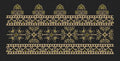 Gold And Green Geometric Endless Border Embroidery Design