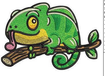 Chameleons Embroidery Design