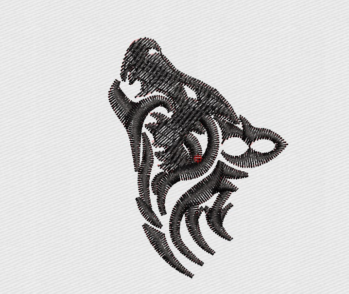 Wolf Embroidery Design