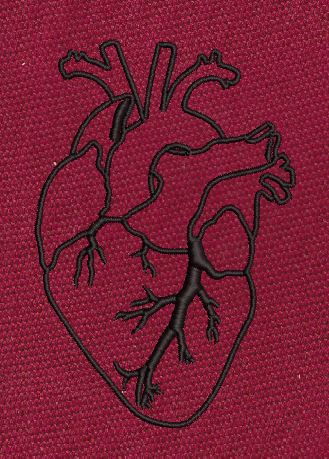 Black Heart Embroidery Design