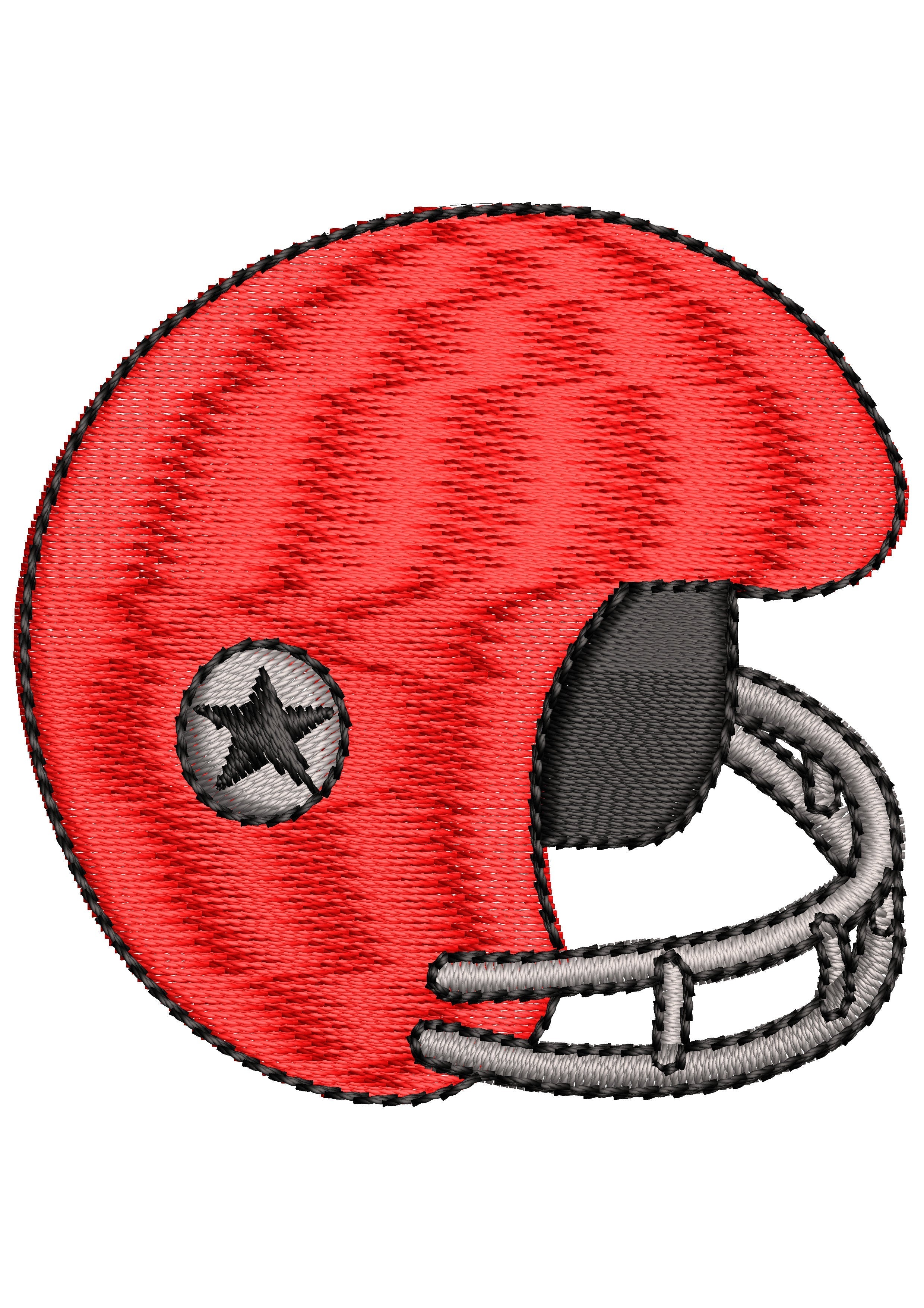 Helmet Embroidery Design