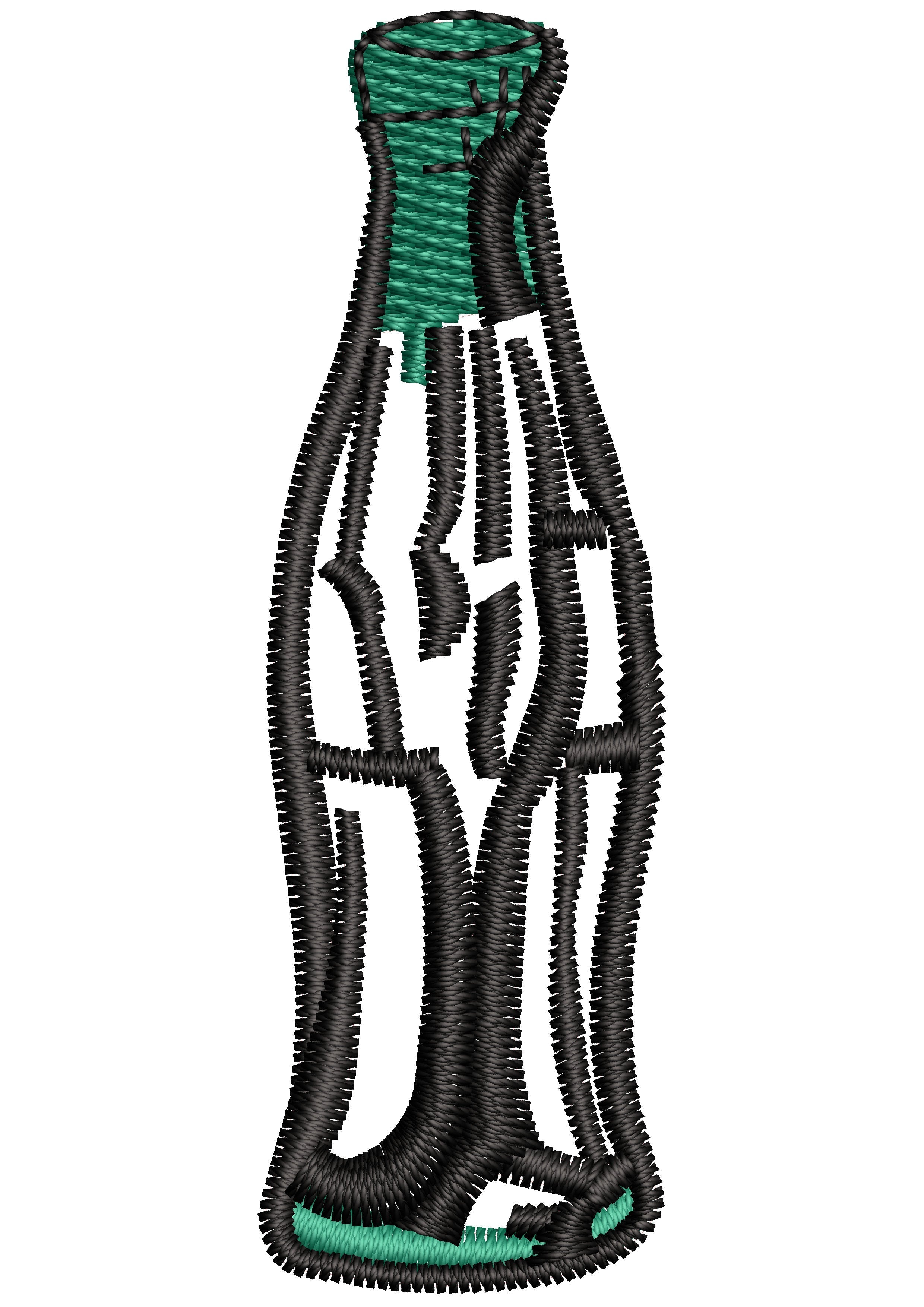 Bottle Embroidery Design