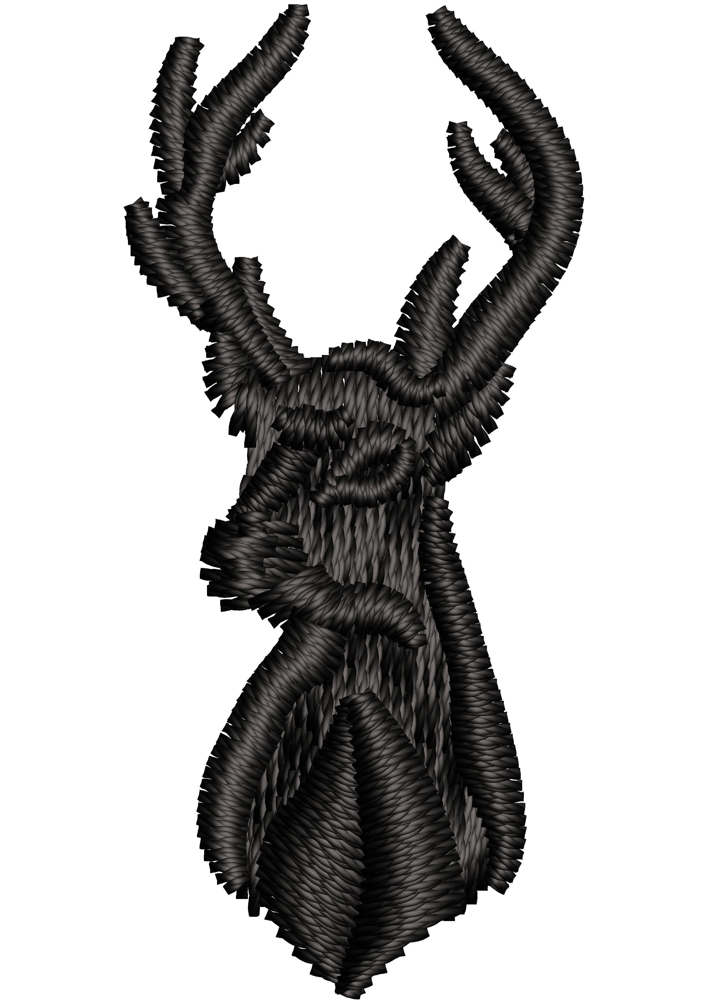 Mountain Deer Embroidery Design