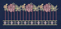 Floral Border Violet Flower Embroidery Design