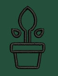 Sprouting Potted Plant Graphic Embroidery Design