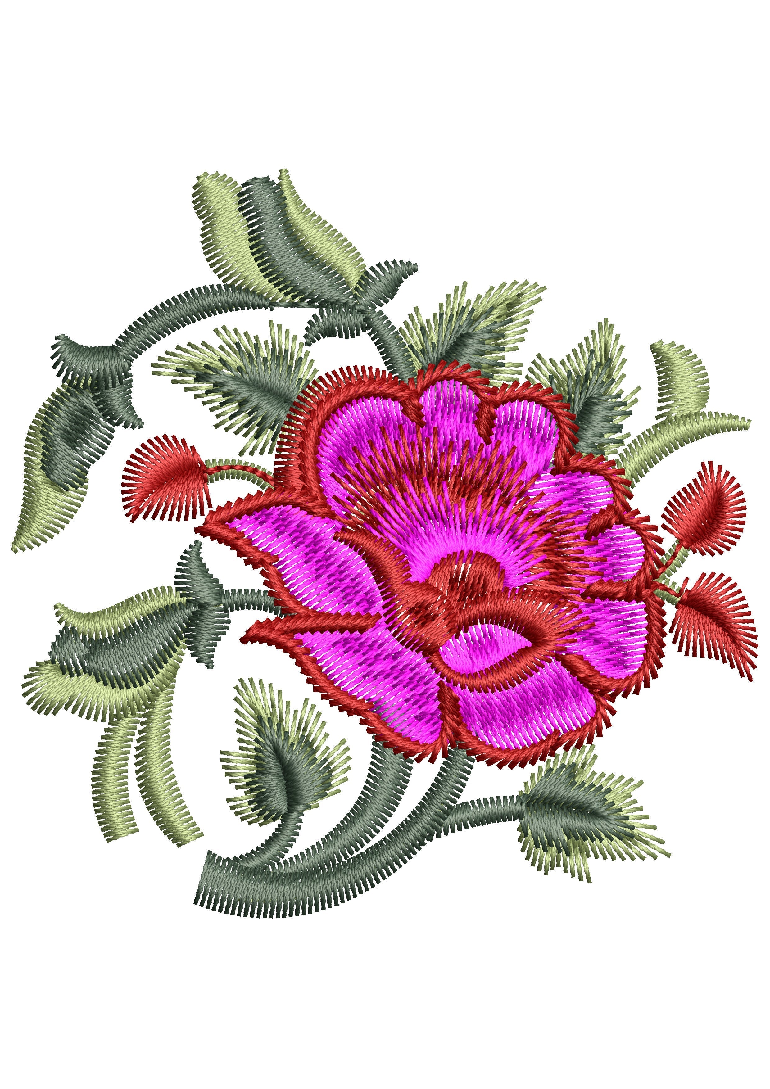 Pink Embroidery Design