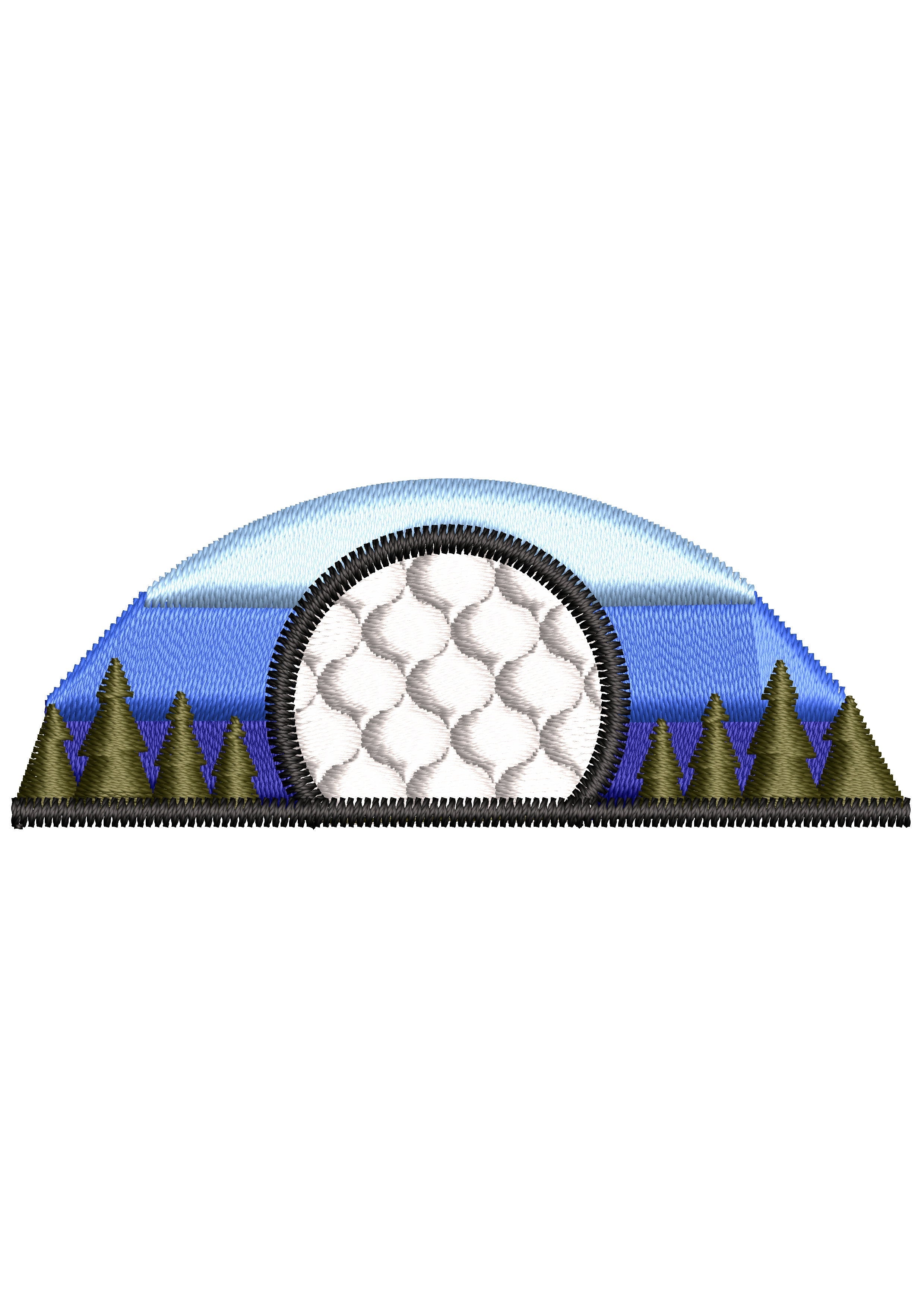 Nature Golf Embroidery Design