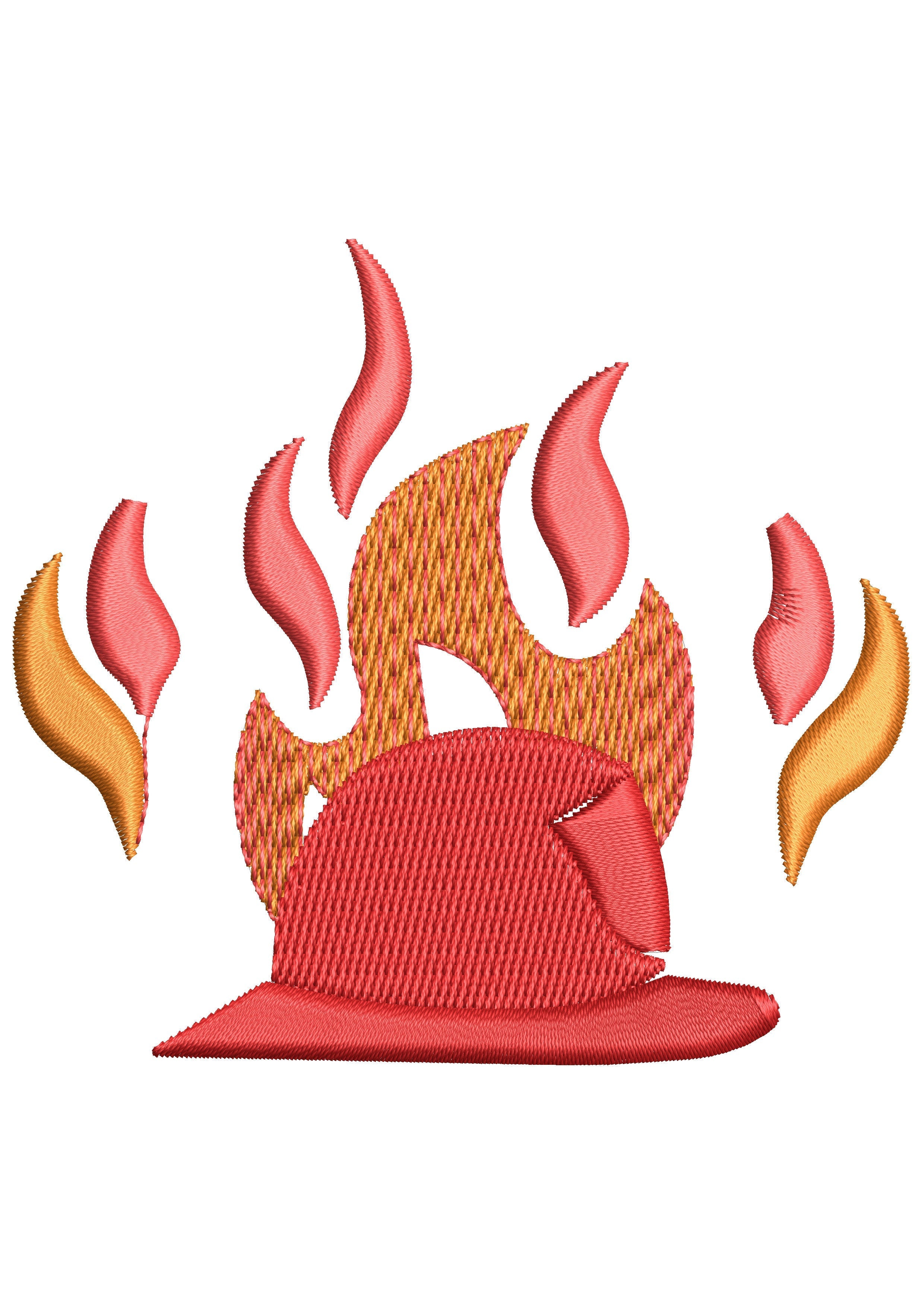 Fire Sign Embroidery Design