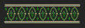 Floral Endless Border Green Circle Embroidery Design