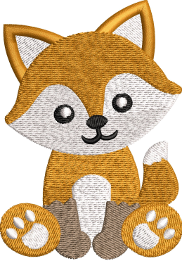 Fox Baby Embroidery Design