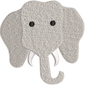 Elephant Face Embroidery Design