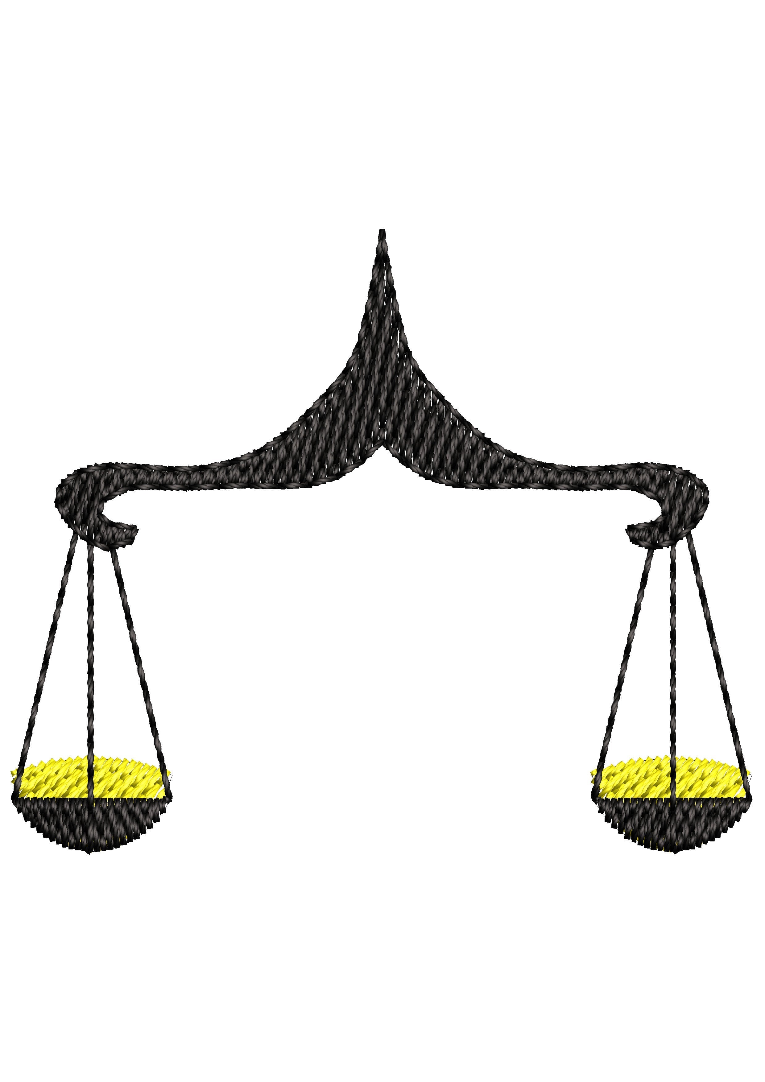 Weighing Embroidery Design