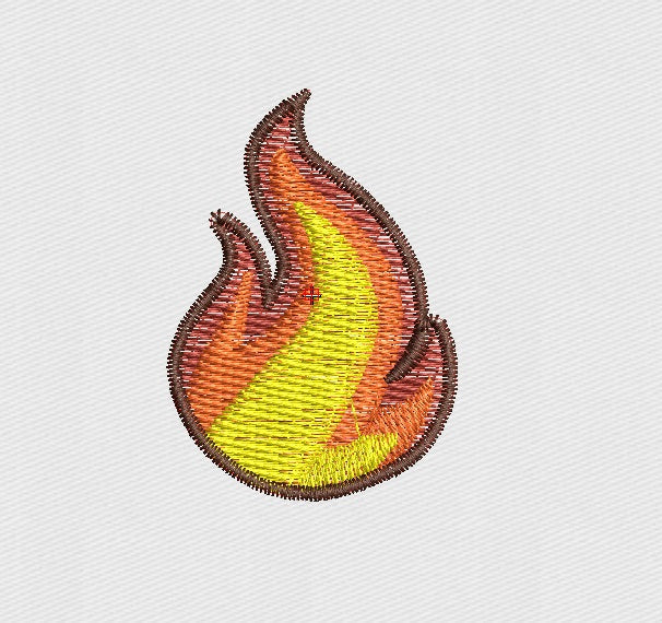 Fire Embroidery Design