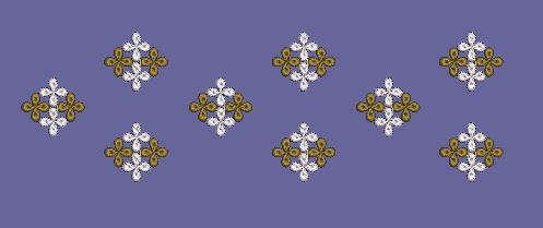 Dual Tone Geometric Diamond Booti Embroidery Design
