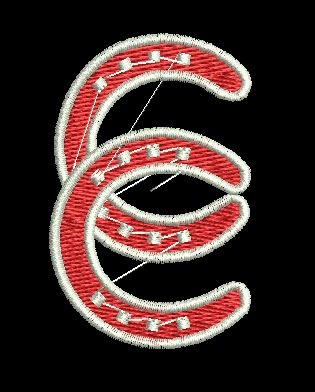 Interlocking Letter C Embroidery Design