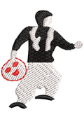 Mask Man Embroidery Design