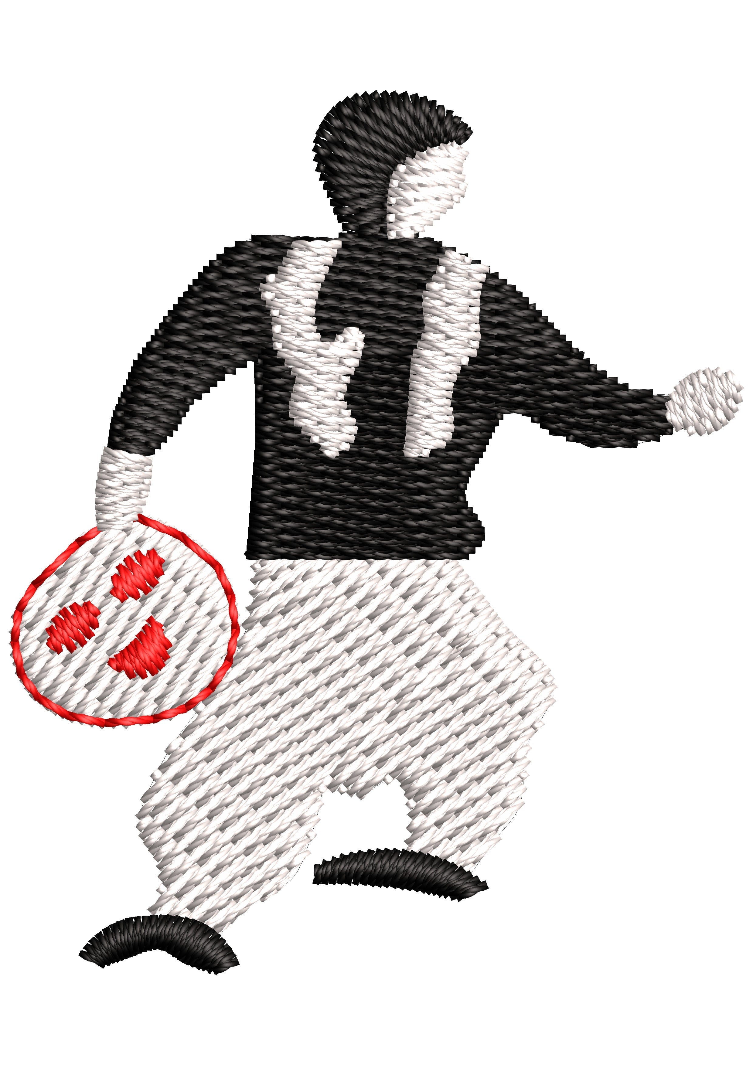 Mask Man Embroidery Design