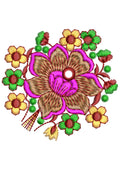 Tiny Brown Embroidery Design