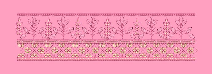 Blush Floral Vine Embroidery Design