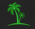 Green Palm Trees Embroidery Design